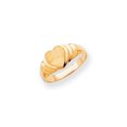 thumbnail image 1 of Bague Chevalière Cœur en Or Jaune 14K, 1 of 4