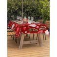 thumbnail image 2 of Outdoor Tablecloth with Umbrella Hole and Zipper, Valentines Rectangle Table Cloth 60x102 Inch Waterproof Tablecloth, Pink Red Love Heart Spring Green Botanical Picnic Table Cover for Patio Camping, 2 of 7