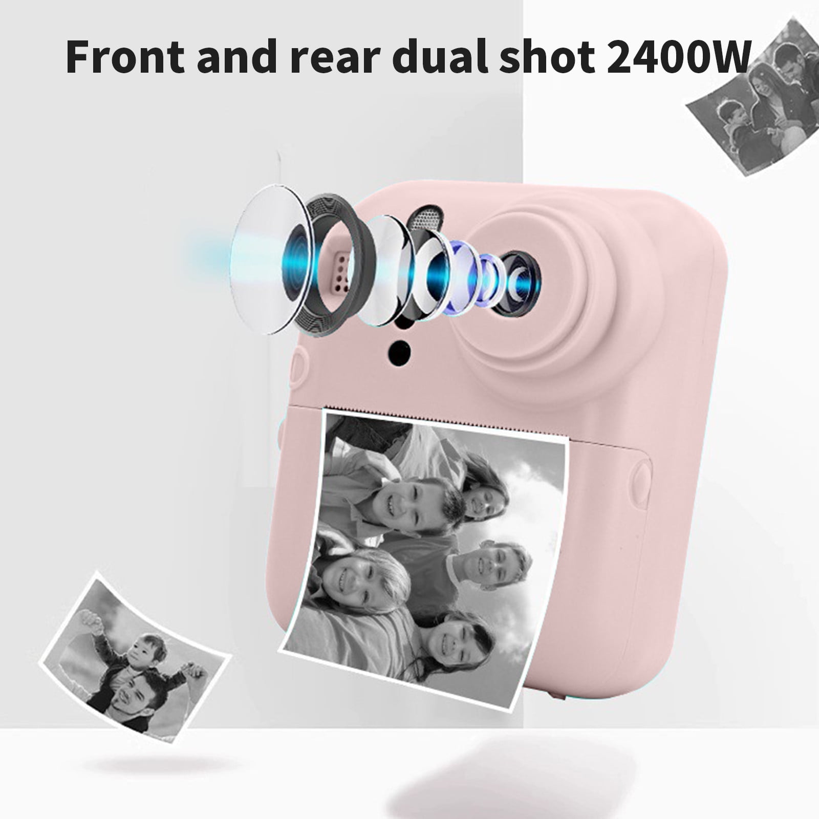 Portable 1080P High Definition Digital Video Camera, DV Camcorder HD Image, LCD Screen, Photo Shooting/Video Recording/Instant Printing, 1000mAh Battery and USB Charging