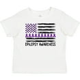 thumbnail image 3 of Inktastic Epilepsy Awareness Purple Ribbons and Flag Boys or Girls Baby T-Shirt, 3 of 5