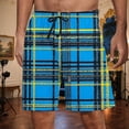 thumbnail image 1 of Ceisia Men's Gift Relaxed Knee-Length Plaid Shorts Elastic Waist Drawstring Purple-Black Multi-Color, 1 of 5