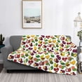 thumbnail image 2 of Naloa Colorful Fruits Flannel Blankets - Thick and Warm Blanket for Winter, Soft Fuzzy Plush King Blanket for All Seasons80"x60", 2 of 6