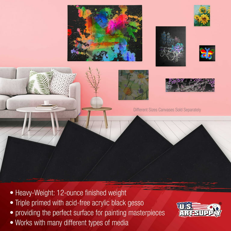 4 x 4 Mini Cotton Value Pack Stretched Canvas 4pk - Stretched Canvas - Art Supplies & Painting