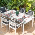thumbnail image 2 of Bunny Easter Table Cloths for 3 Foot Rectangle Tables, Pink Spring Floral Eucalyptus Leaves Rabbits Patio Waterproof Elastic Fitted Tablecloths, Washable Rectangular Table Cover for Camping, 2 of 8