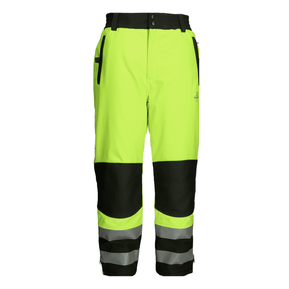 RefrigiWear HiVis Insulated Softshell Pants - Reflective, Water-Resistant, 30°F Comfort Rating, Durable High-Visibility Cold Weather Workwear