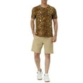 thumbnail image 2 of Lars Amadeus Men's Short Sleeves Round Neck Leopard Prints T-shirt, 2 of 6