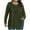 Army Green, variant on HAiming Womens Plus Size Long Sleeve Shirt Dressy Casual Round Neck Pullover Solid Color Pullover Tops Going out Clothing