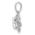 thumbnail image 2 of Real 10kt Tiara Collection White Gold Polished CZ Pendant; for Adults and Teens; for Women and Men, 2 of 3