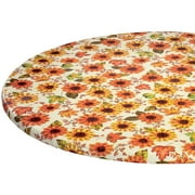 Sunflower Harvest Elasticized Table Cover, 40" - 44" dia. Round