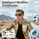 thumbnail image 3 of Gafas de Sol Inteligentes, Gafas para Música, Deportes Al Aire Libre, Impermeables, Anti-UV, Bluetooth, Llamadas, para Hombres y Mujeres, Color Azul., 3 of 5