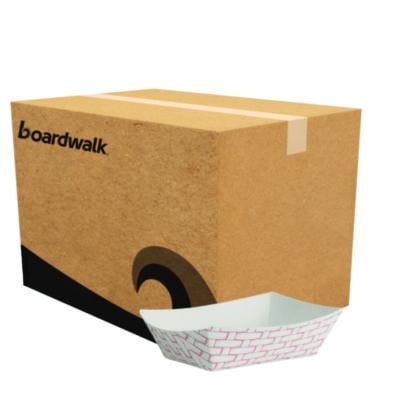 Boardwalk Paper Food Baskets, 0.5 lb Capacity, Red/White, 1,000/Carton -BWK30LAG050