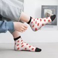 thumbnail image 2 of Pofeuu Strawberry Print 30cm Socks, Adult Running Hiking Socks for Youth and Adult, 2 of 7