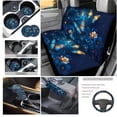thumbnail image 5 of Uorisanigo Glowing Butterfly Automotive Front and Rear Cushion Covers Steering Wheel Cover Pillowcase for Cars Gear Lever Cover+Hand Brake Cover Water Coaster Easy to Clean 11 PCS, 5 of 7