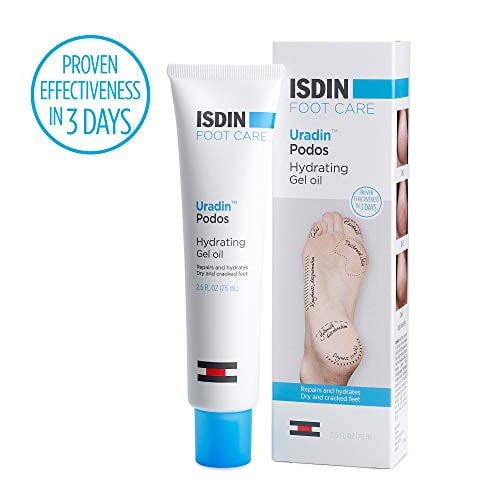 ISDIN Foot Care Cream, Uradin Podos Gel Oil, Repairs and Hydrates Dry and Cracked Feet, 10 Urea