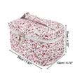 thumbnail image 2 of 1 Pc Bolsa de Cosméticos Cuadrada de Flores para Mujeres para Vacaciones y Viajes de Negocios de Poliéster Roja, 2 of 3