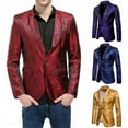 thumbnail image 6 of Genuiskids Men's Business Blazer Dark Patterned Palace Style Western Body Fitting Formal One Button Suit Coat Jacket for Party Wedding Banquet Prom Cocktail, 6 of 7