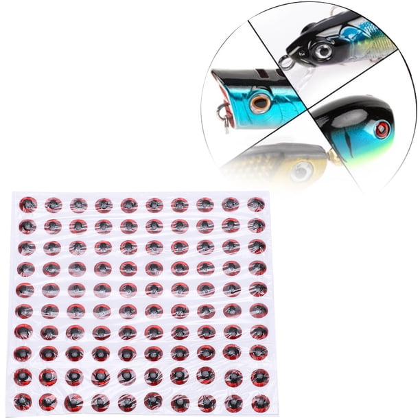 100 Uds Señuelo de Pesca Pegatina de Ojos 3D Señuelo de Pesca Delicado sin Caídas de 5mm Pegatina Redonda para Ojos DIY para Equipo de Pesca ANGGREK Otros