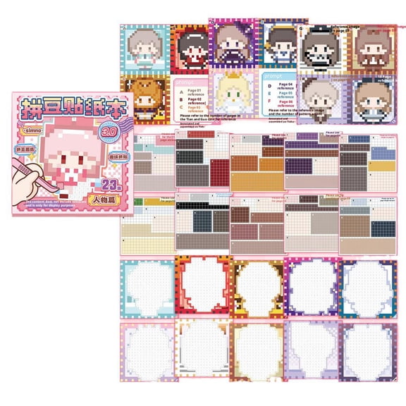 DIY Perler Bead Stickers Kids Fused Bead Ironing Craft Kit