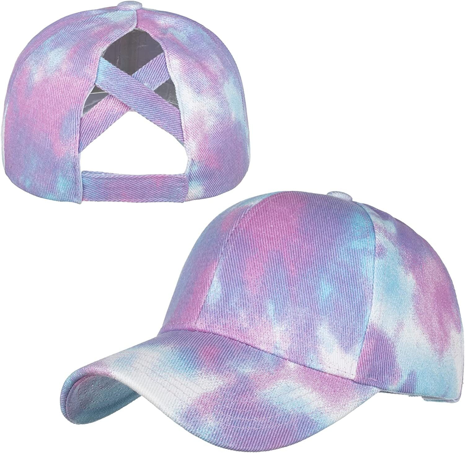 Summer Women Girl Ponycap Messy Bun Ponytail Adjustable Cotton Baseball