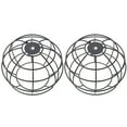 thumbnail image 3 of 2 Pieces Wrought Iron Lampshade Pendant Retro Decor Light Miss Black, 3 of 8