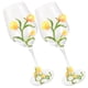 thumbnail image 5 of KAKOWELY 2 copas de licor para fiestas, copas altas para vino, copas con flores pintadas, copas de vino tipo flauta., 5 of 5