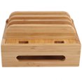 thumbnail image 4 of VGEBY Bambou Boîte de Rangement Téléphone Portable Support de Rangement de Charge Rack Table de Bureau à Domicile Organisateur de Rangement, 4 of 8