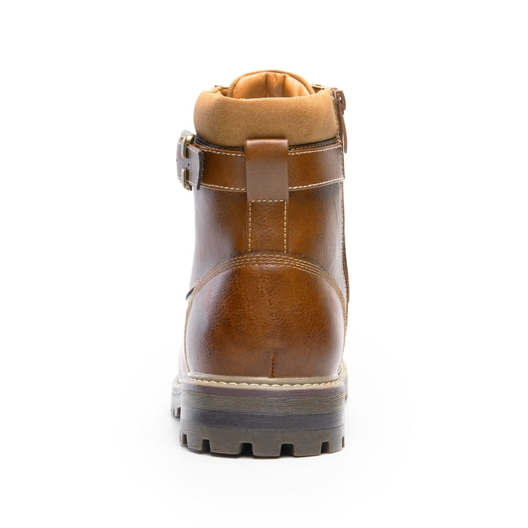Men\'s NEW Brown Leather Fur Ankle Boots Aldo Men main image 2