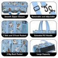 thumbnail image 3 of Teacher Tote Bag,Light Blue Baseball Players Pattern Teacher Utility Tote Bag,Large Work Tote Bags for Women with Multiple Pockets,Top Zipper Closure,13.8x10.6x6.7 Inch, 3 of 5