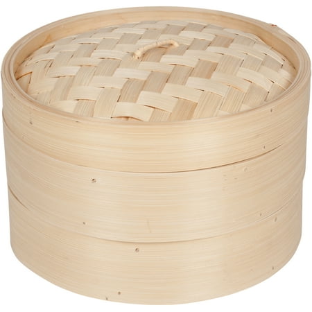 - Bamboo Steamer - 3 Piece - 10 Inch Diameter - By Trademark Innovations