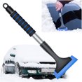 thumbnail image 1 of Quitanieves para Ventanillas Coche Rascador Hielo Extensible Con Esponja Herramienta Invierno () Azul, 1 of 9