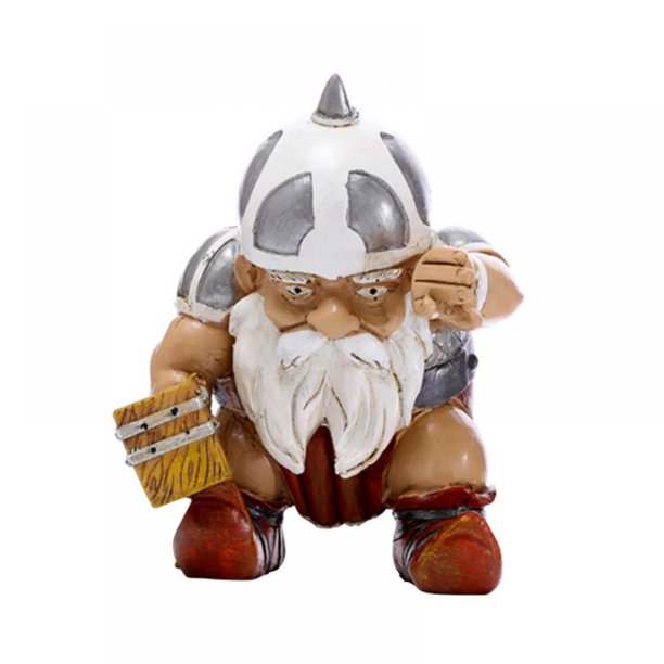 Viking Victor Norse Dwarf Gnome Statue, Outdoor Gnome Figurines for