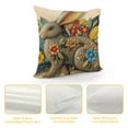 thumbnail image 4 of GOSMITH  Happy Easter Throw Pillow Case Cushion Cover Colorful Flower and Rabbits, 4 of 5