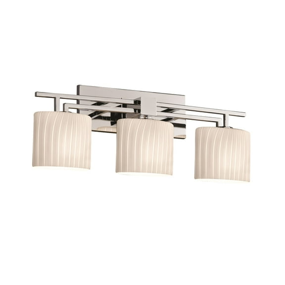 Justice Design Group Fsn-8703-30-Rbon Fusion 26.5" Aero 3 Light Bathroom Vanity Light -