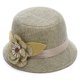 thumbnail image 1 of Sombreros de fieltro de tela de lino para primavera y verano, sombrero de fieltro elegante con flores para mujer, sombreros Retro británicos para iglesia para mujer LingWen 8390605172595, 1 of 1