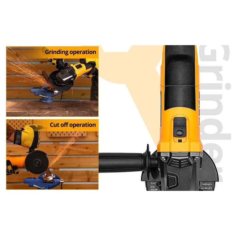 DEKO 110V Angle Grinder 12000 RPM 7.5A Power Tool Suitable for Sanding, Grinding, Wire Brushing & Abrasive Cutting Professional Grinding Electric Tool
