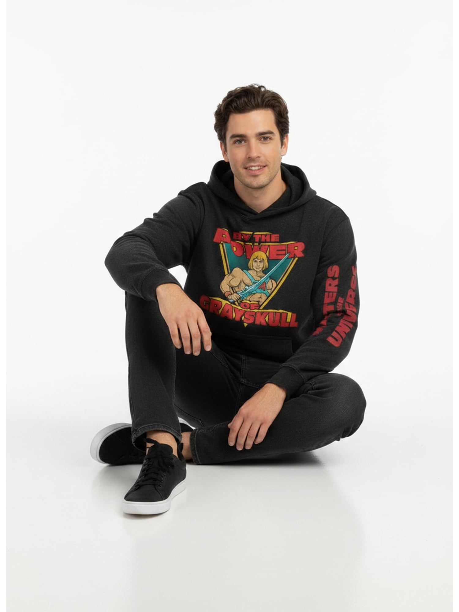 Masters of the Universe Men's and Big Men's Power of Grayskull Mineral Wash Graphic Hoodie, Sizes S-3XL