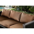 thumbnail image 4 of Furniture of America Marvin 5-Piece Faux Rattan Patio Sofa Set in Brown, 4 of 10