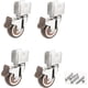 thumbnail image 1 of 4 Pack 50mm U Type Support Caster Wheels with Soft Rubber Brake for Furniture Flower Stand (16mm, 4 Brakes), 1 of 3
