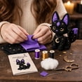 thumbnail image 6 of Halloween Craft Kits Diy Black Cat Plush Sewing Set Complete Arts and Crafts Kit for Adults and Teens Handmade Art Project for Home Halloween Decoration 8X6 Inch, 6 of 7