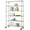 Chrome, variant on YRLLENSDAN 5 Tier Garage Shelving, Adjustable Metal Shelving, 1250 LBS Standing Kitchen Shelves, 72"x24"x18", Black