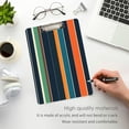 thumbnail image 3 of FORMRS Acrylic Clipboard with Low Profile Clip Standard A4 Letter Size, 12.5" x 9", Navy Blue Stripes, 3 of 8