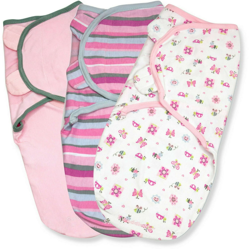 SwaddleMe Original Swaddle 3PK, Girly Bug (SM)