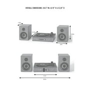 Crosley Aria Bluetooth Turntable with Speakers & FM Radio