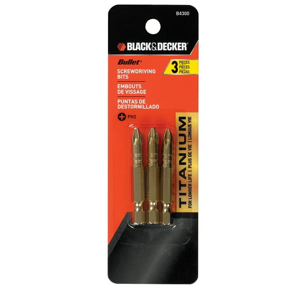Black and Decker 2 Screwdriver Bits, 3pk