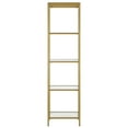 thumbnail image 3 of Evelyn&Zoe Alexis 18" Wide Rectangular Bookcase, Brass, 3 of 7