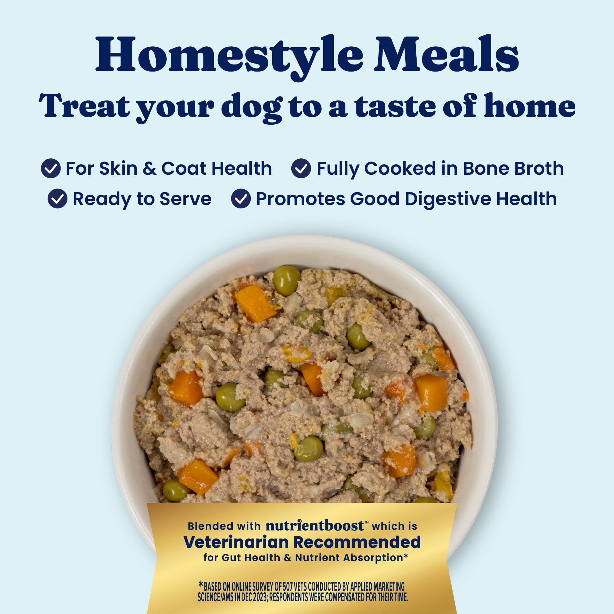 Solid Gold Homestyle Meals, Meal Topper for Dogs to Support Skin & Coat, Chicken & Rice Recipe, 9oz Pouch