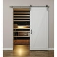 thumbnail image 4 of Frameport Paneled Manufactured Wood Primed Z-Brace Modern Barn Door with Installation Hardware Kit, 4 of 4