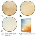 thumbnail image 3 of Designart "Mirage of the Desert in Blue and Orange II" Abstract Framed Wall Art - Modern Blue Tachisme Entryway Framed Wall Art Print, 3 of 6