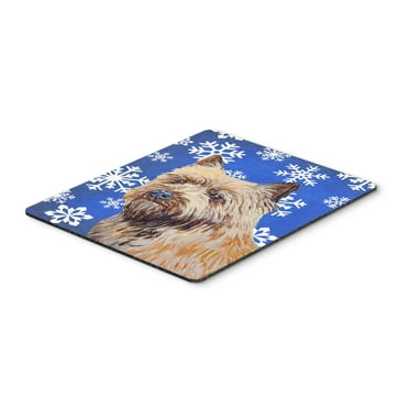 Carolines Treasures LH9275MP "Cairn Terrier Winter Snowflakes Holiday Mouse Pad Hot Pad or Trivet" Large multicolor