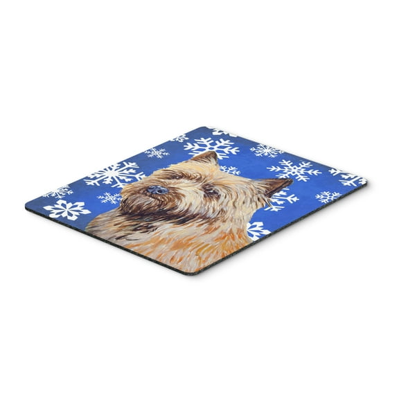 Carolines Treasures LH9275MP "Cairn Terrier Winter Snowflakes Holiday Mouse Pad Hot Pad or Trivet" Large multicolor